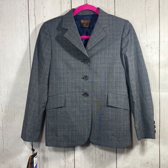 Ariat Kids Equestrian 100% Worsted Wool Blazer Jacket - Picture 1 of 14